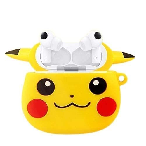 OMI  for Airpods Pro (2019) Headphones Pouch Case Soft Silicone Cartoon Character 360-degree Protection Case with Keyring
