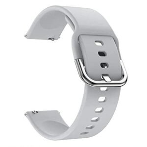 JBJ 20MM Soft Silicone Watch Band Strap & stainless steel buckle Compatible With (ONLY 20mm Lugs Size) Amazfit GTS 2 Mini,