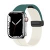 OMI  Dual Color Silicone Magnetic Folding Buckle Strap|Compatible Apple Watch Straps Bands 38mm 40mm 41mm 42mm 44mm 45mm 49mm
