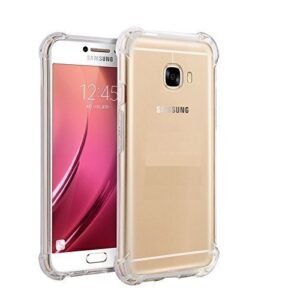 JBJ Solid Shock Proof Bumper Hybrid Edge to Edge Protective Transparent Back Cover for Samsung Galaxy C9 Pro 6.0"
