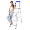 KRY 5 Step Aluminium Ladder for Home | Heavy Duty Foldable Stairs for Home Use | Five Wide Step Ladder for Home Use | Anti