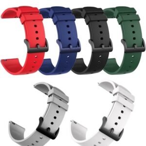 JBJ Soft Silicone Smartwatch Strap/Band with Black Metal Buckle Strap for Smartwatch