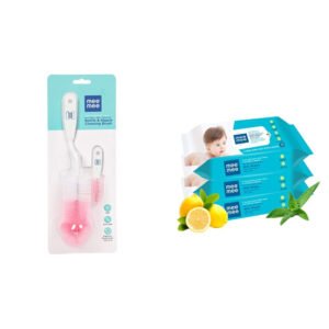 Mee Mee Easy Grip Baby Bottle Brush Cleaner with Soft bristles for Cleaning Feeding Bottles and Milk Bottles, Nipples. (Rose