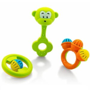 Sweet Rattle 3pcs Packing Non Toxic Bright and Colorful Rattles Baby Boy Girl Toys Set