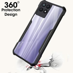 JBJ Shockproof Crystal Clear Back Cover Case for Realme 8i | 360 Degree Protection | Protective Design | Transparent