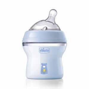 Chicco Natural Feeling Baby Milk Feeding Bottle with Wide Neck, Anti-Colic for Easy Milk Flow, for Babies & Toddlers 0m+, 150ml