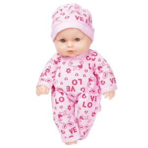 Cute Little Boy in Teddy Printed Dress Doll for Kids (Rotatable Legs Arms with Removable Clothes Set 31 cm)