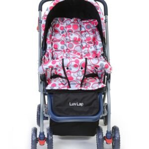 LuvLap Starshine Baby Stroller / Pram for 0 to 3 Years, New Born / Toddler / Kid, Lightweight, Adjustable backrest, 360° Swivel
