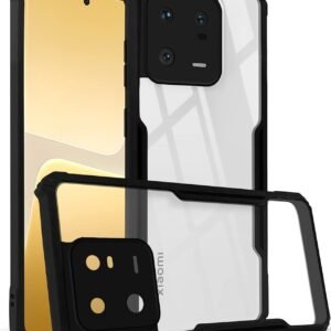 JBJ Back Cover Case for Xiaomi Mi 13 Pro (Crystal Glass Back | Shockproof Bumpers | Professional Black)