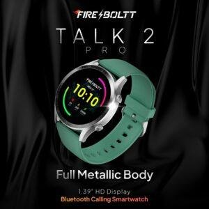 Fire-Boltt Talk 2 Pro Bluetooth Calling Smartwatch, 1.39" TFT Display with Dual Button, Hands On Voice Assistance, 120 Sports