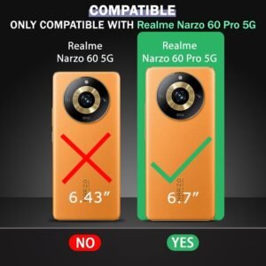 JBJ Shockproof Crystal Clear Back Cover Case for Realme Narzo 60 Pro 5G | 360 Degree Protection | Protective Design |