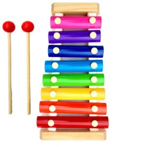 Monkey Wooden Xylophone Musical Toy with 8 Note, Multicolour, 3+, 1 Xylophone, 2 Sticks