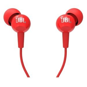 JBL C100SI Wired In Ear Headphones with Mic, JBL Pure Bass Sound, One Button Multi-function Remote, Premium Metallic Finish,