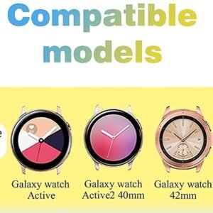 JBJ 20mm Soft Silicone Strap Compatible for Galaxy Watch Active 2 (40-44mm) Watch/Galaxy Watch 42mm /Gear Sport, Amazfit