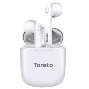 Toreto Tpods-286 Truly Wireless Bluetooth In Ear Earphone with Mic (White)