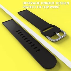 JBJ Silicone 19mm Replacement Band Strap with Metal Buckle Compatible with Noise Colorfit Pro 2, Pulse, Boat Storm Smart