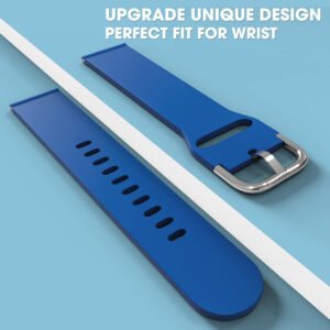 OMI Silicone 22mm Replacement Watch Strap with Metal Buckle Compatible with Boat Xtend, Boat Xtend Pro, Noise Colorfit Pulse