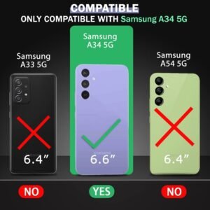 JBJ Crystal Clear Back Cover Case for Samsung Galaxy A34 5G | 360 Degree Protection | Shock Proof Design | Transparent