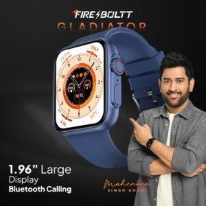 Fire-Boltt Gladiator 1.96" Biggest Display Smart Watch with Bluetooth Calling, Voice Assistant &123 Sports Modes, 8 Unique UI