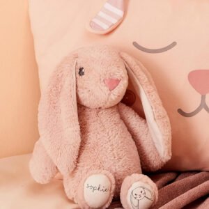 Sophie Cute Plush Huggable Stuffed Animal Bunny Soft Toy Christmas Gift for Girls/Baby/Boys/Kids Gift/Peach/27 CM