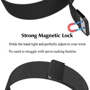 JBJ Stainless Steel 19mm Chain Strap with Magnetic Buckle Compatible with Noise Colorfit Pro 2, Boat Storm Smart Watch &