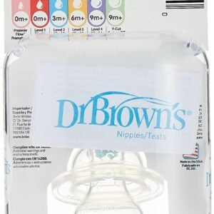 Dr. Brown's Preemie Flow Silicone Options Narrow Neck Nipple C (Pack of 2, White)