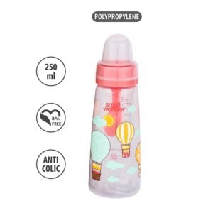 Small Wonder Natural Baby Feeding Bottle, 250 ML, Pink