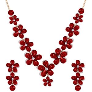 Jewellery Sets for Women Crystal Choker Necklace Jewellery set with Earrings For Girls/Women