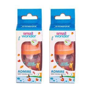 Small Wonder Admire Baby Feeding Bottle (Pack of 2), 60 ML, Orange