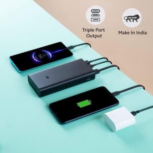 MI Power Bank 3i 20000mAh Lithium Polymer 18W Fast Power Delivery Charging | Input- Type C | Micro USB| Triple Output |