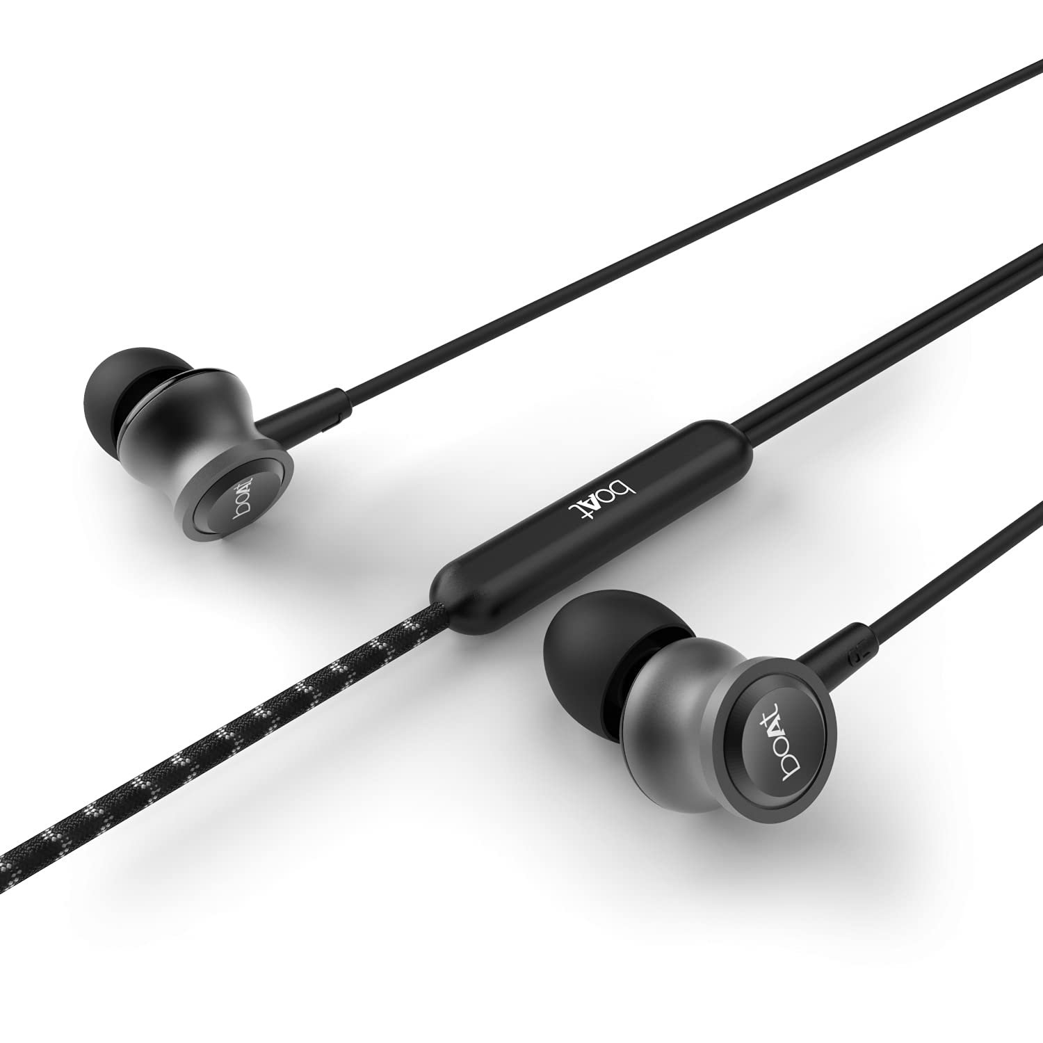 boAt Bassheads 152 in Ear Wired Earphones with Mic(Active Black)