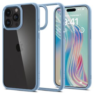 Spigen Ultra Hybrid Back Cover Case Compatible with iPhone 15 Pro Max (TPU + Poly Carbonate | Crystal Clear)