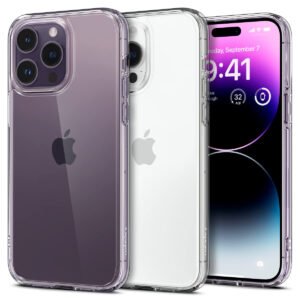 Spigen Ultra Hybrid Back Cover Case Compatible with iPhone 14 Pro (TPU + Poly Carbonate | Crystal Clear)