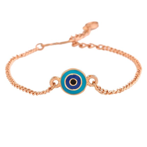 Round Shaped Evil Eye Charm Circular Designer Bracelet for Girl's & Women's