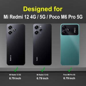 OMI Back Case Cover for Mi Redmi 12 5G (Silicone, Thermoplastic Polyurethane_Black)