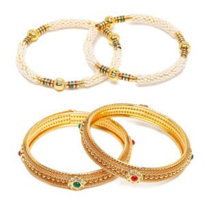Fashion Latest Gold Plated Set of 18 Stylish Traditional Bangle for Women