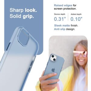 Basics Polycarbonate Frosted Series | Sleek Translucent Matte Anti-Slip, Drop and Camera Protection| Back Case Cover for