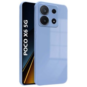 OMI Poco X6 5G Back Cover | Glossy Soft Silicon Flexible | Camera Bump Protection | All Side Shock Proof TPU Back Case