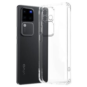 OMI Shockproof Back Case Cover for Vivo V30 Pro 5G | Raised Bumps for Camera & Screen Protection | Ultra Clear Soft