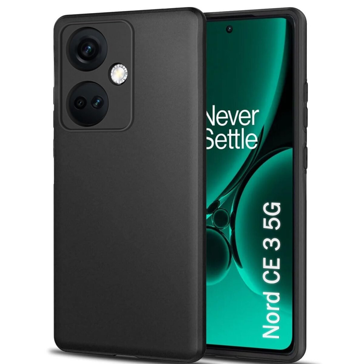 OnePlus Nord CE 3 5G | Slim Fit Protective Design | Camera Protection Bump | Soft Silicon Back Cover (Black)