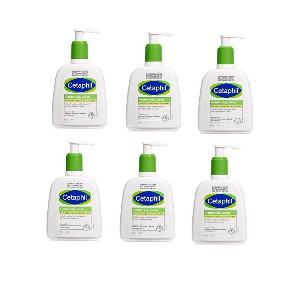 Cetaphil Moisturising Lotion for Face & Body, Normal to dry skin,250 ml (Pack Of 6)