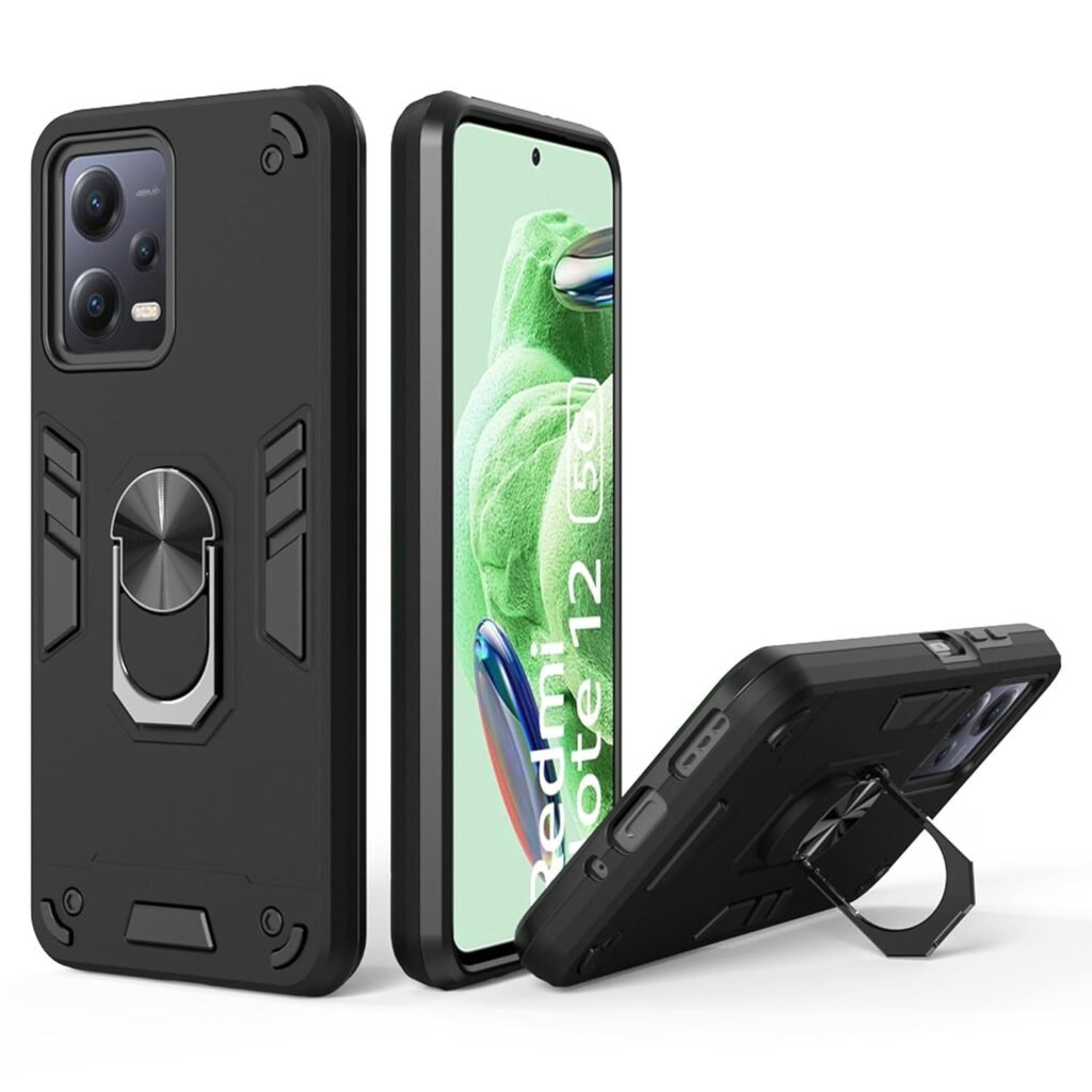 Back Case Cover for Mi Redmi Note 12 5G (Silicone, Thermoplastic Polyurethane_Black) D5