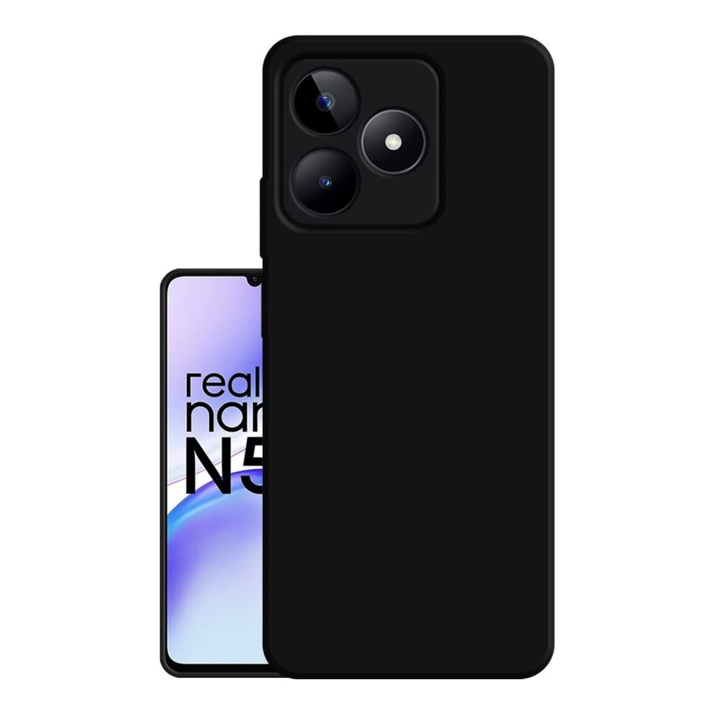 Exclusive Matte Finish Soft Back Case Cover for Realme Narzo N53/ Realme C53 /Realme C51 - Black