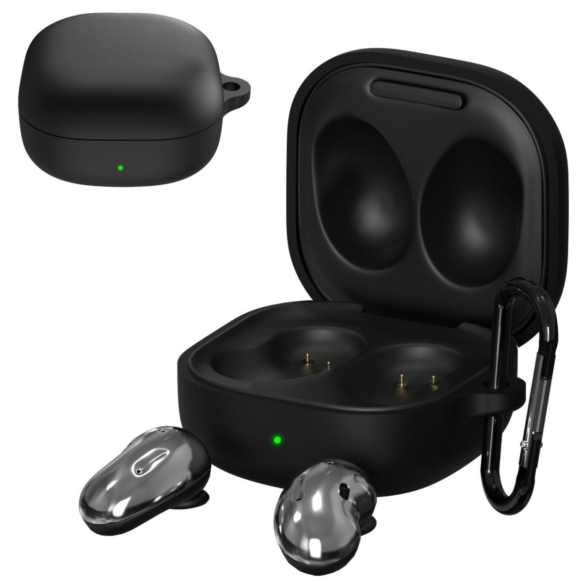 Earphone Case Cover Compatible for Samsung Galaxy Buds Live, Soft Silicone Skin Case Cover Shock-Absorbing Protective