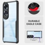 Oppo A60 4G Back Cover | Crystal Clear Transparent Back | Ultra Hyrbid | Full Camera Protection (Black)