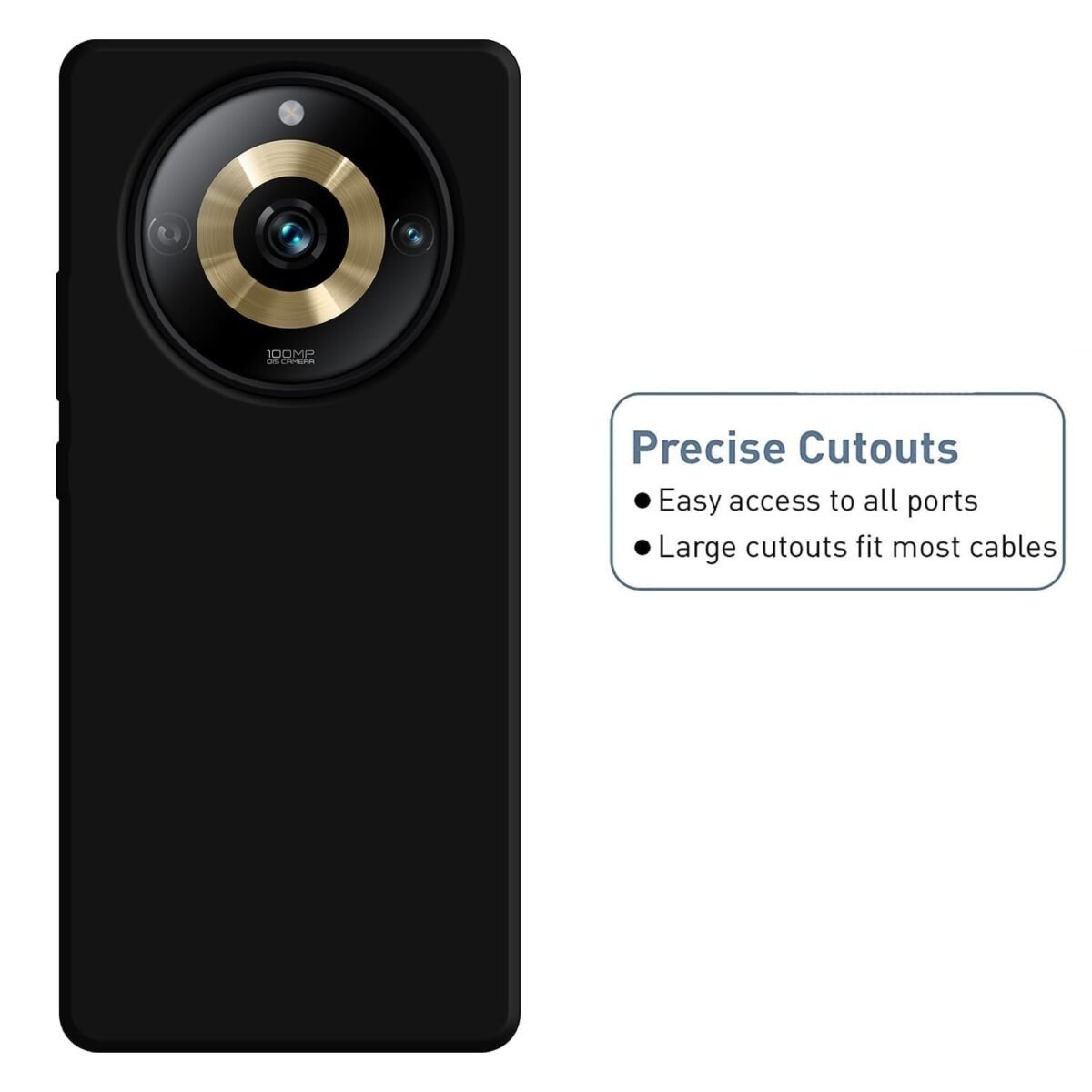 Exclusive Matte Finish Soft Back Case Cover for Realme 11 Pro 5G / Realme 11 Pro Plus 5G - Black