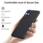 Oppo A58 5G Back Case Silicon Soft Gel Rubber Cover (Black)