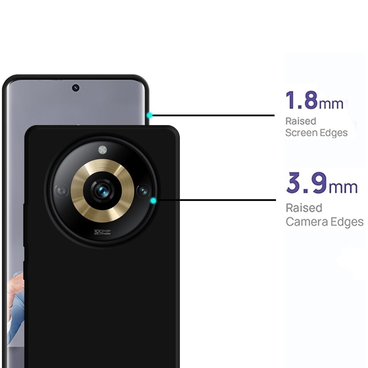 Exclusive Matte Finish Soft Back Case Cover for Realme 11 Pro 5G / Realme 11 Pro Plus 5G - Black