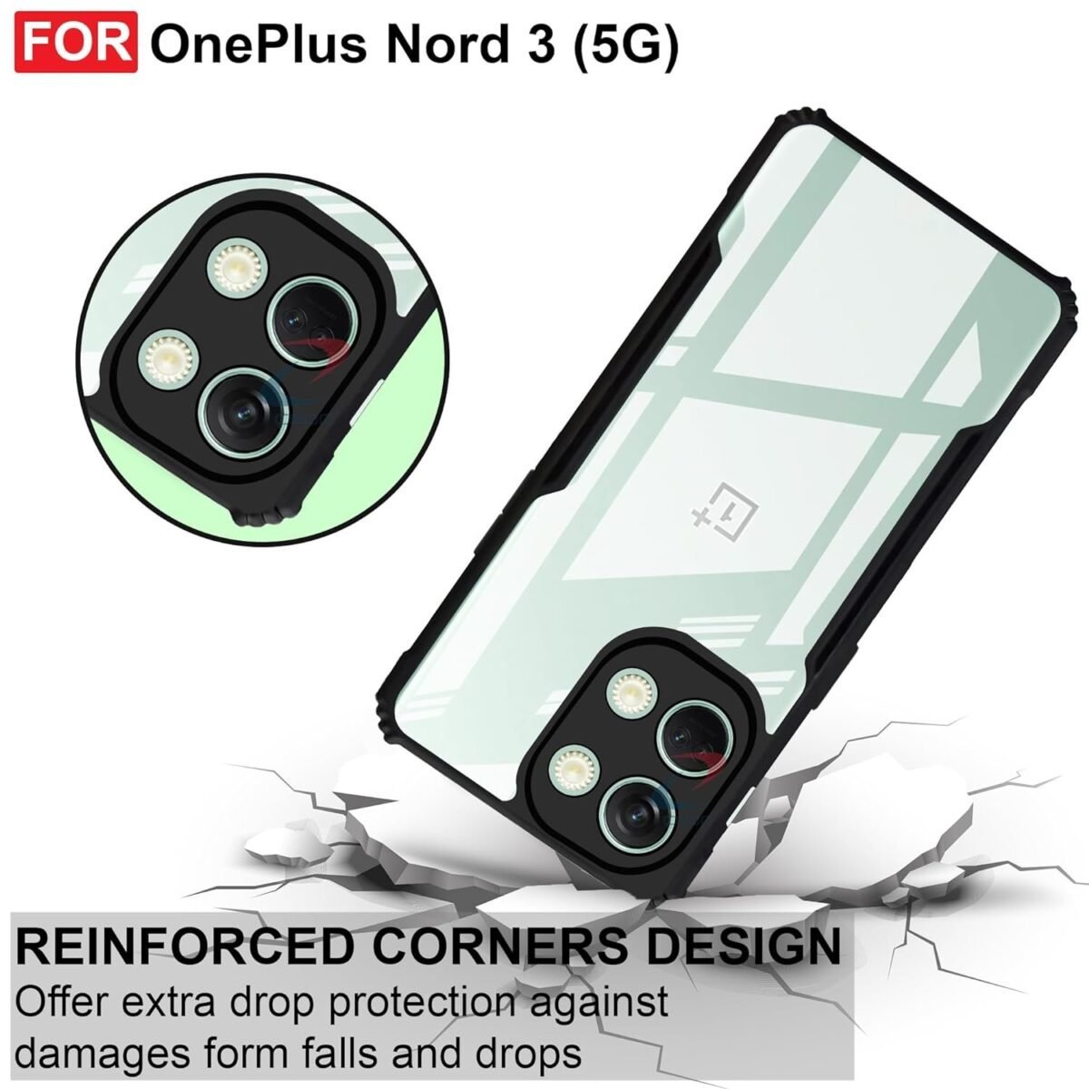 Back Cover Case Compatible for OnePlus Nord 3 5G | 360 Degree Protection - Eagle