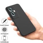 Shockproof Soft Slim Flexible Protective Case Cover for Oppo F25 Pro 5G - (Silicone, Black)